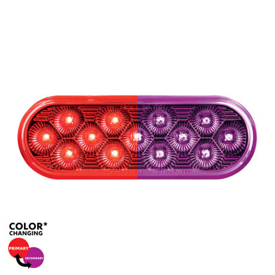 United Pacific Double Fury Oval Light- Red (13 Diodes)