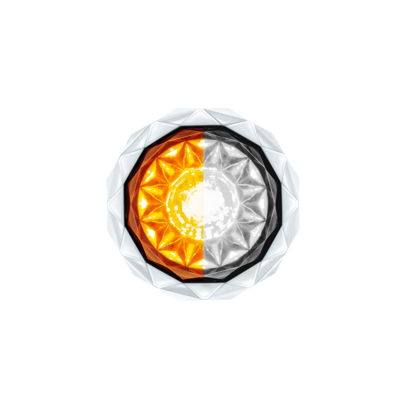 United Pacific Double Fury 4 LED Dual Function 1-1/8" Crystal Watermelon Light-Amber & White LED 36170