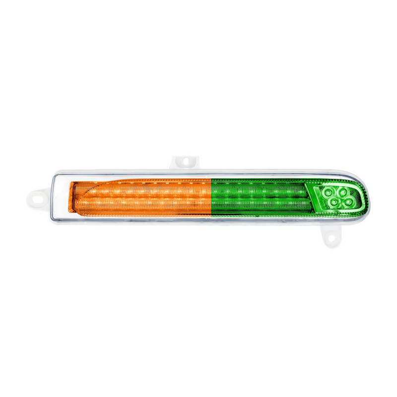 United Pacific Double Fury 78 LED Turn Signal Light For 2008-2024 Peterbilt 389-Amber & Green,Passenger 36232
