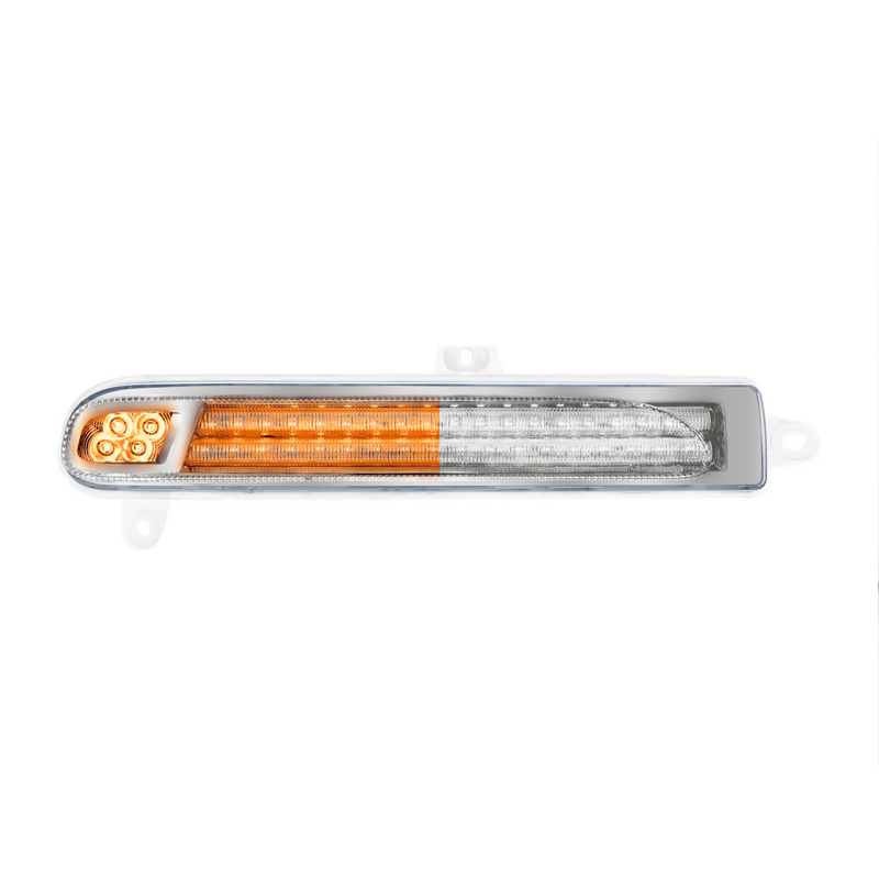 United Pacific Double Fury 78 LED Turn Signal Light For 2008-2024 Peterbilt 389-Amber & White,Driver 36237