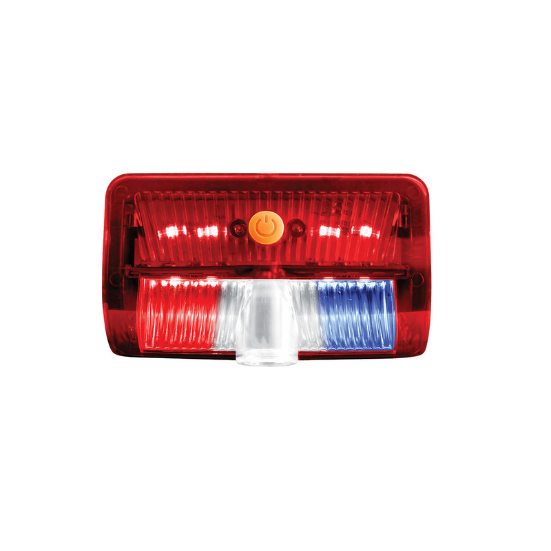 United Pacific 9 LED Interior Door Light With American Flag Courtesy Projector Light For 2006+ Kenworth & Peterbilt Trucks 36254