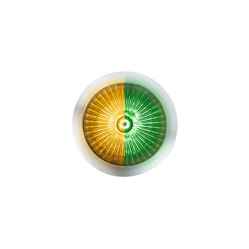 United Pacific Double Fury 4 LED Dual Function 1-1/8" Spike Light-Amber & Green LED 36256