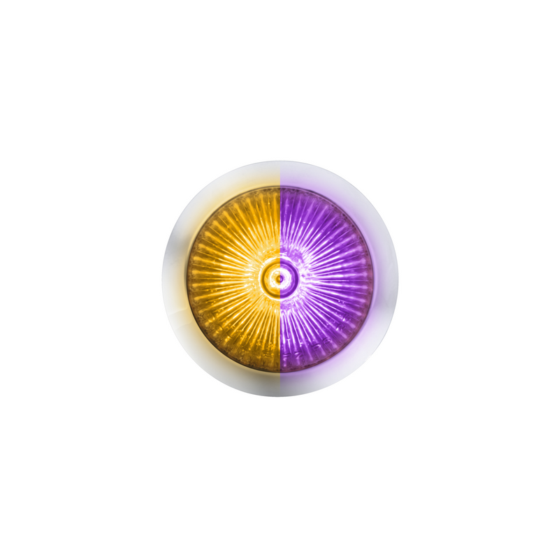 United Pacific Double Fury 4 LED Dual Function 1-1/8" Spike Light-Amber & Purple LED 36257