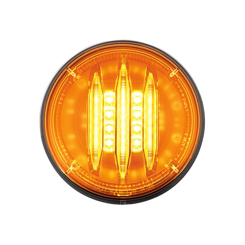 United Pacific Saber 29 LED 4" Round Turn Signal Light-Amber LED/Amber Lens 36288
