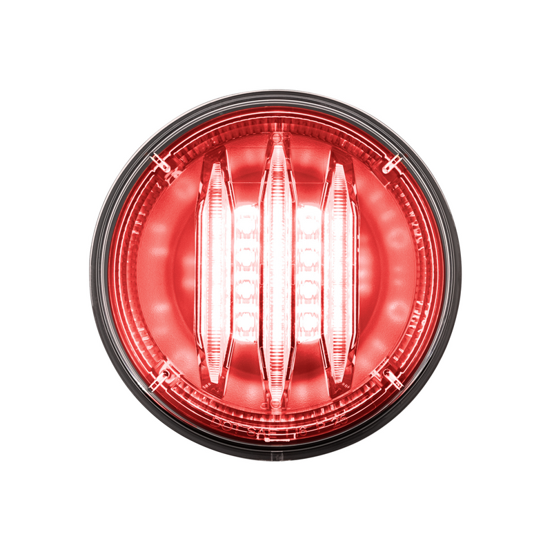 United Pacific Saber 29 LED 4" Round Stop, Turn & Tail Light-Red LED/Clear Lens 36289