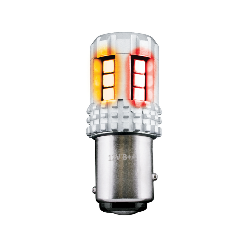 United Pacific 360-Degree Double Fury High Power 18 LED 1157 Bulb-Amber & Red LED 36295