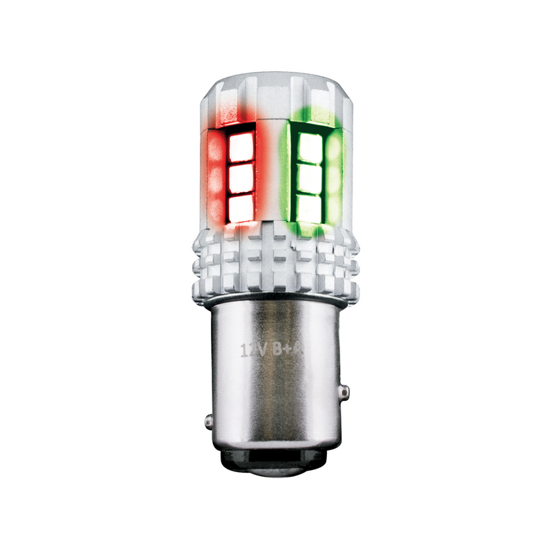 United Pacific 360-Degree Double Fury High Power 18 LED 1157 Bulb-Red & Green LED 36298