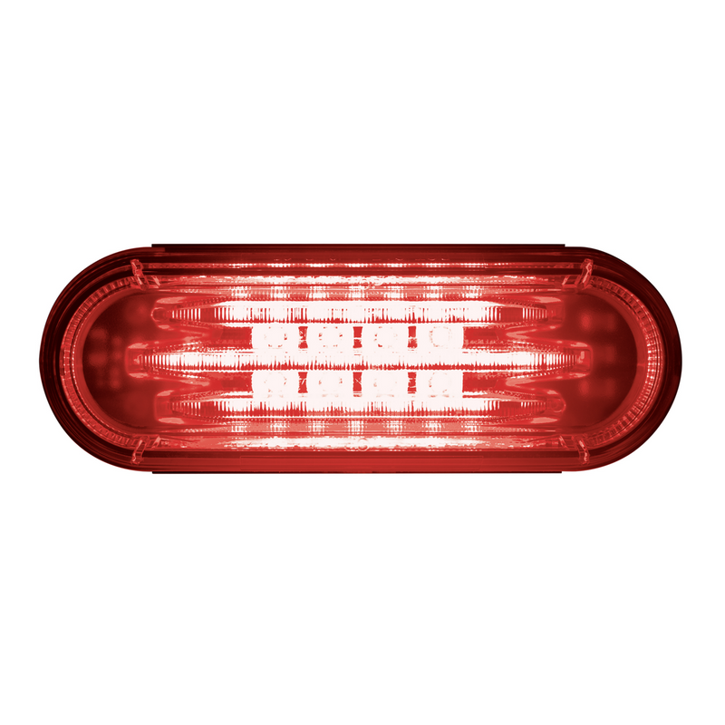 United Pacific Saber 32 LED 6" Oval Stop Turn & Tail Light-Red LED/Red Lens 36301