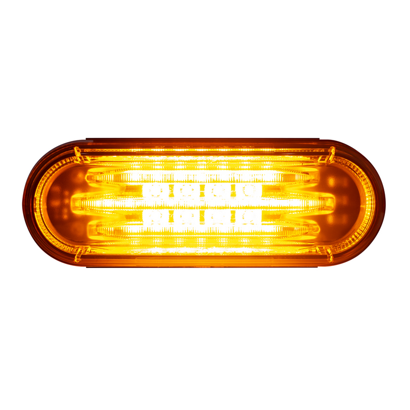 United Pacific Saber 32 LED 6" Oval Turn Signal Light-Amber LED/Amber Lens 36302