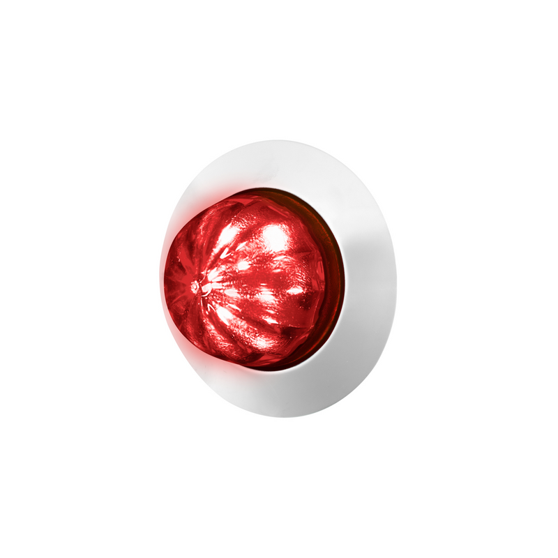 United Pacific 6 LED Dual Function 1-1/4" Watermelon Light W/ Stainless Steel Bezel(Clearance/Marker)-Red LED/Red Lens 36368