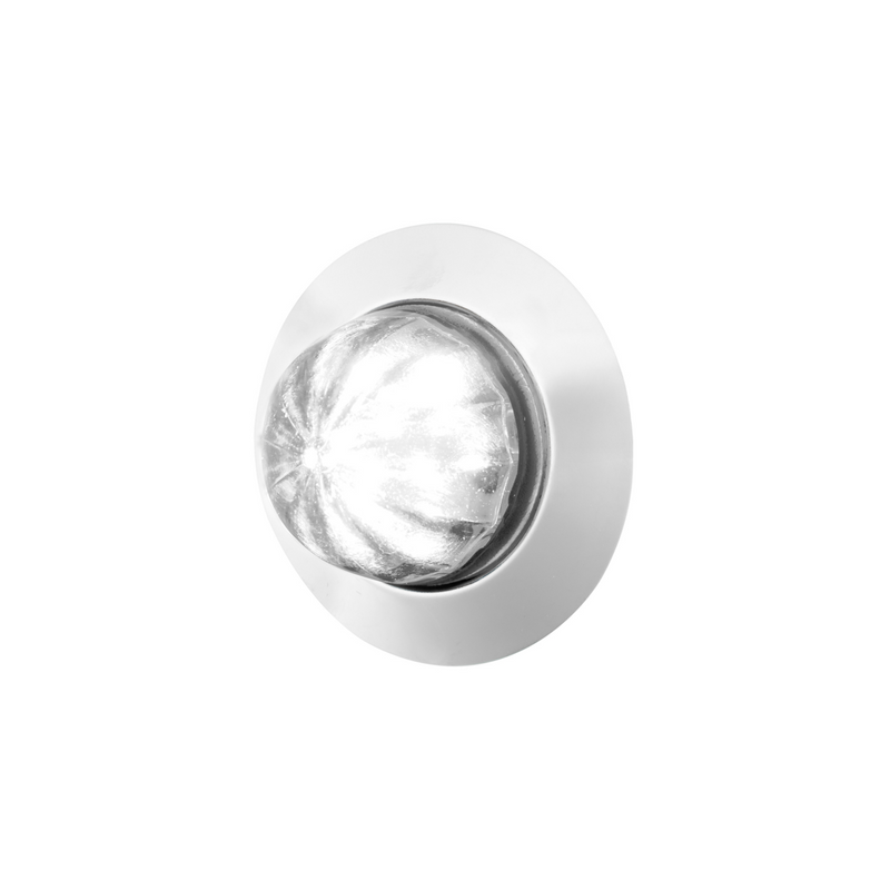 United Pacific 6 LED Dual Function 1-1/4" Watermelon Light W/Stainless Steel Bezel(Auxiliary/Utility)-White LED/Clear Lens 36371