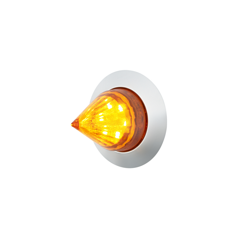 United Pacific 6 LED Dual Function 1-1/4" Spike Light With Stainless Steel Bezel(Clearance/Marker)-Amber LED/Amber Lens 36372