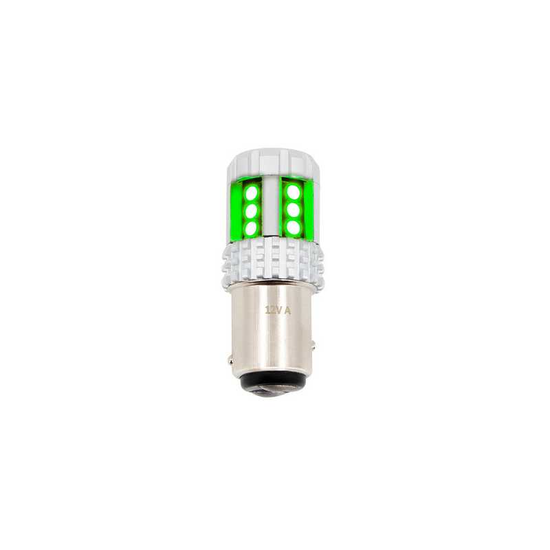 United Pacific High Power 18 LED 1157 Bulb-Green 36393