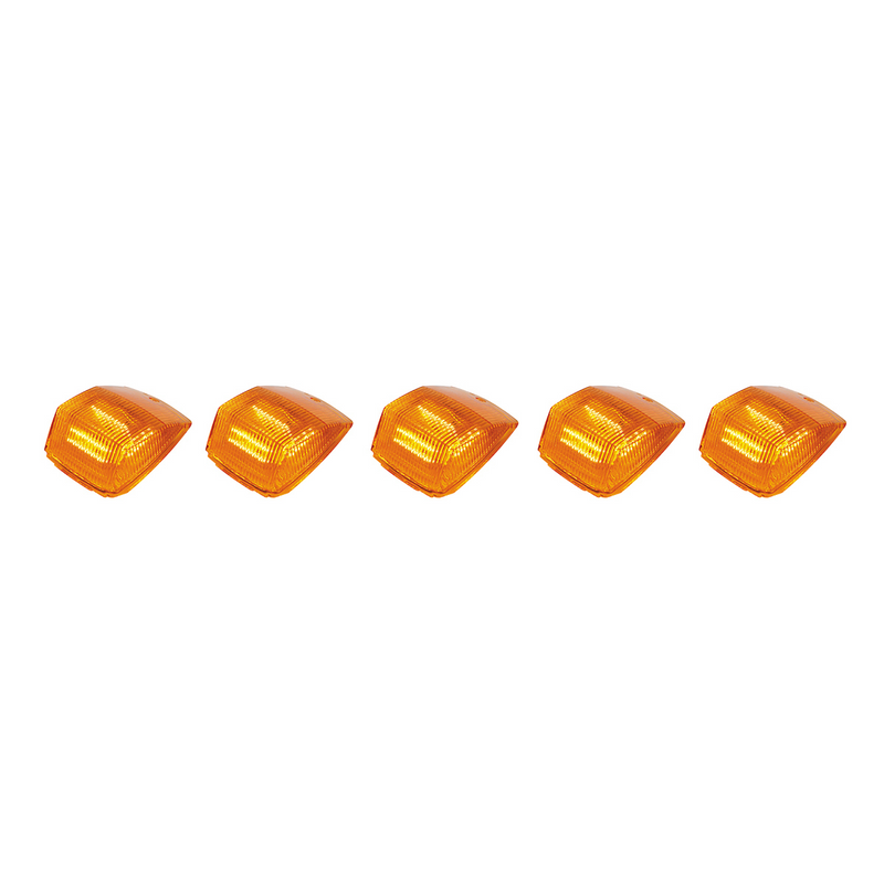 United Pacific 36 LED Square Cab Light Amber LED/Amber Lens (5-Pack) 36399