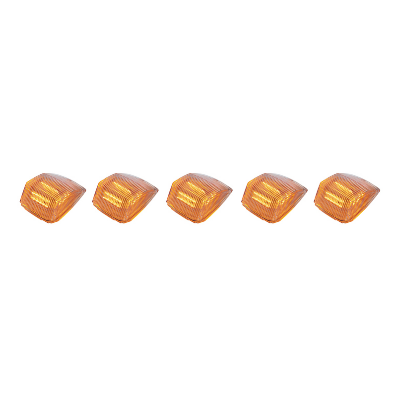 United Pacific 36 LED Square Cab Light Amber LED/Clear Lens (5-Pack) 36400