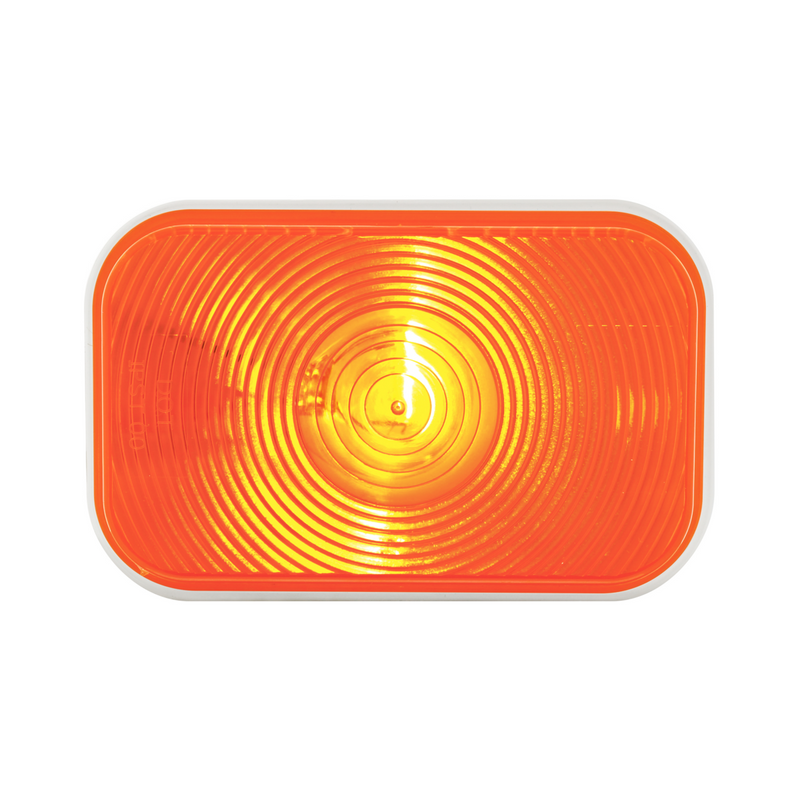 United Pacific Rectangular Turn Signal Light Amber Lens (Each) 36409