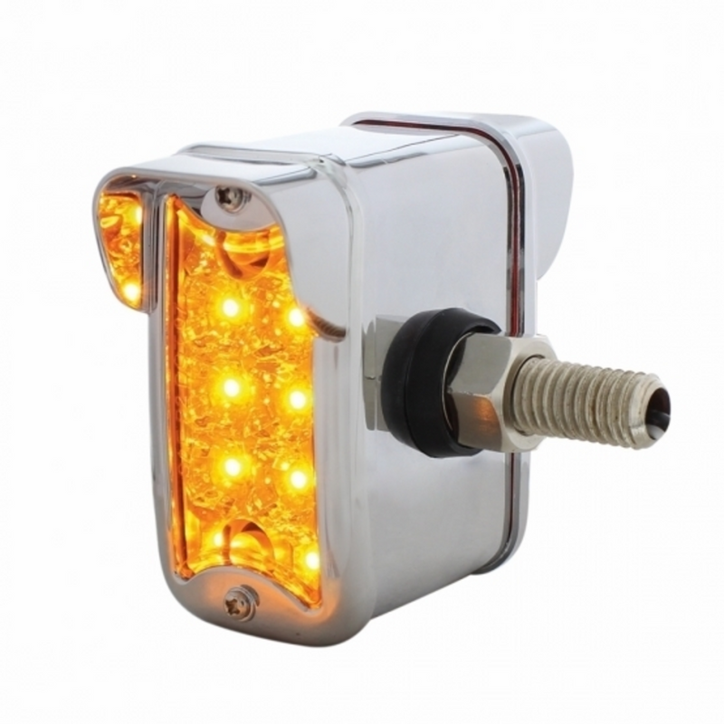 United Pacific 10 LED Dual Function Reflector Double Face Light W/Visor Vertical Side Mount Amber & Red LED/Amber & Red L 36412