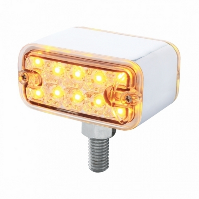 United Pacific 20 LED Dual Function Reflector Double Face Light T-Mount Amber & Red LED/Clear Lens 36418