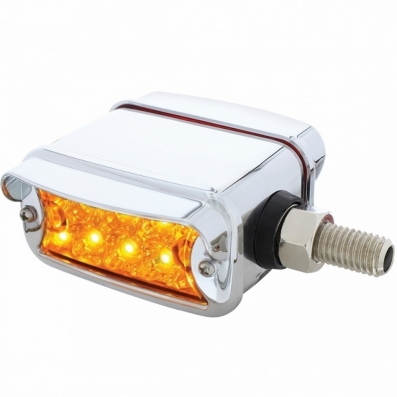 United Pacific 20 LED Dual Function Reflector Double Face Light W/Visor Horizontal Mount -Amber & Red LED/Amber & Red Lens 36419