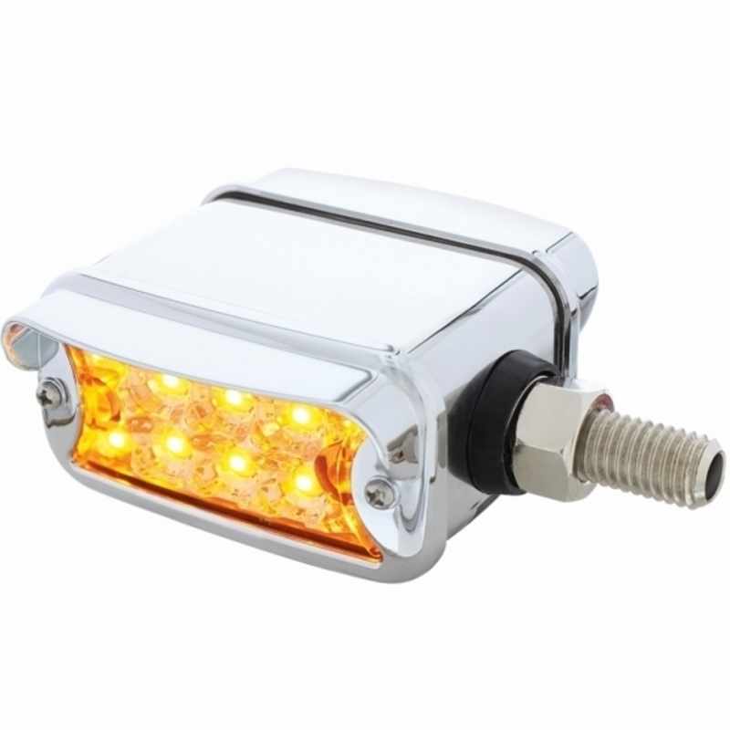 United Pacific 20 LED Dual Function Reflector Double Face Light W/Visor Horizontal Mount -Amber & Red LED/Clear Lens 36423
