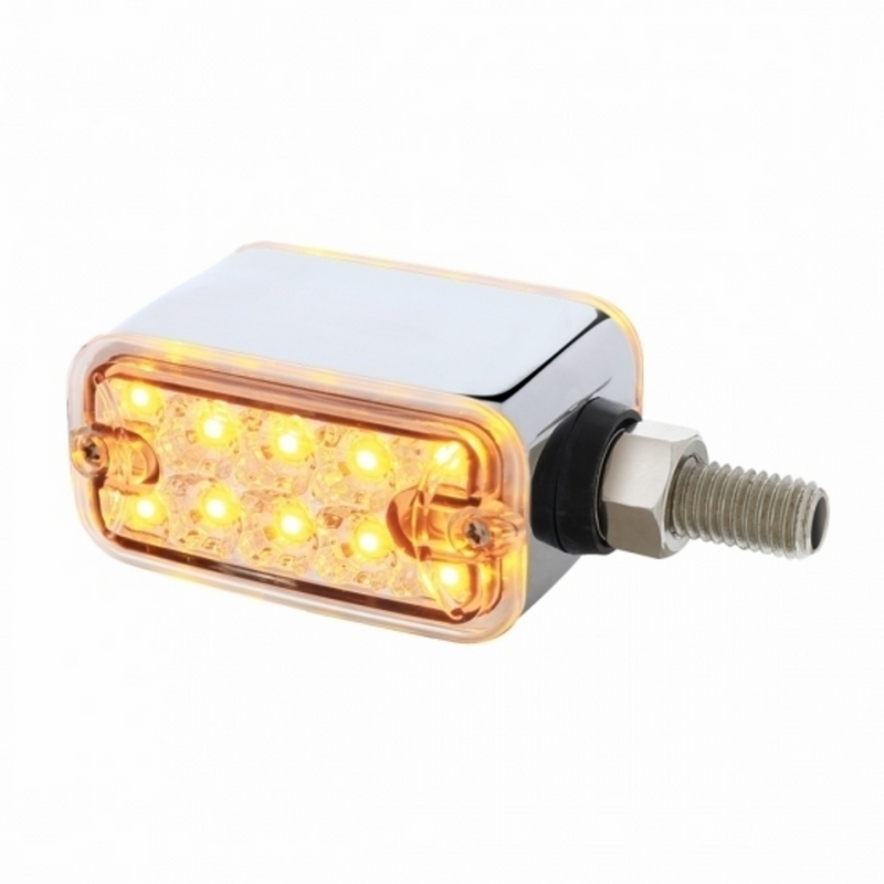 United Pacific 20 LED Dual Function Reflector Double Face Light Horizontal Mount -Amber & Red LED/Clear Lens 36426