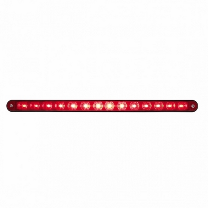 United Pacific 14 LED 12" Light Bar With Black Housing Red LED/Red Lens 36485