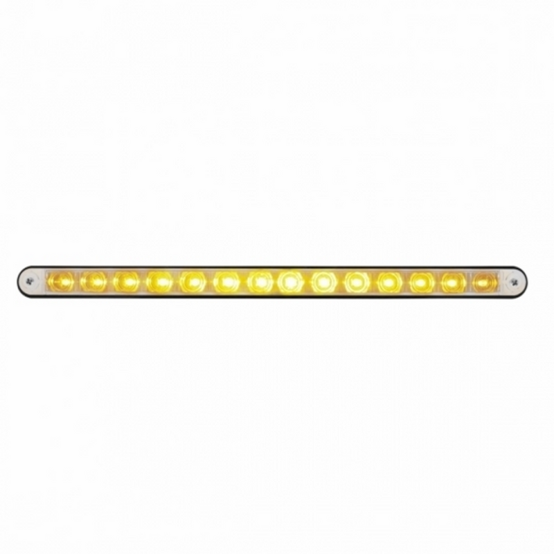 United Pacific 14 LED 12" Light Bar With Black Housing Amber LED/Clear Lens 36486