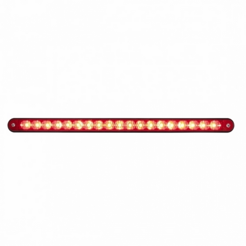 United Pacific 19 LED 12" Reflector Light Bar With Black Housing Red LED/Red Lens 36489