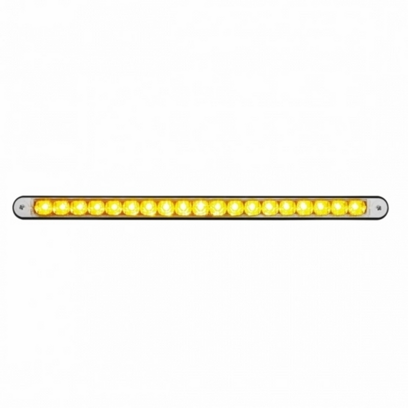 United Pacific 19 LED 12" Reflector Light Bar With Black Housing Amber LED/Clear Lens 36490