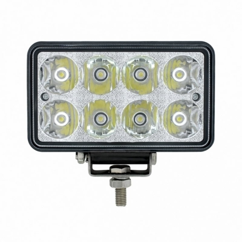 United Pacific 8 High Power LED Rectangular Work Light With Chrome Reflector 36507