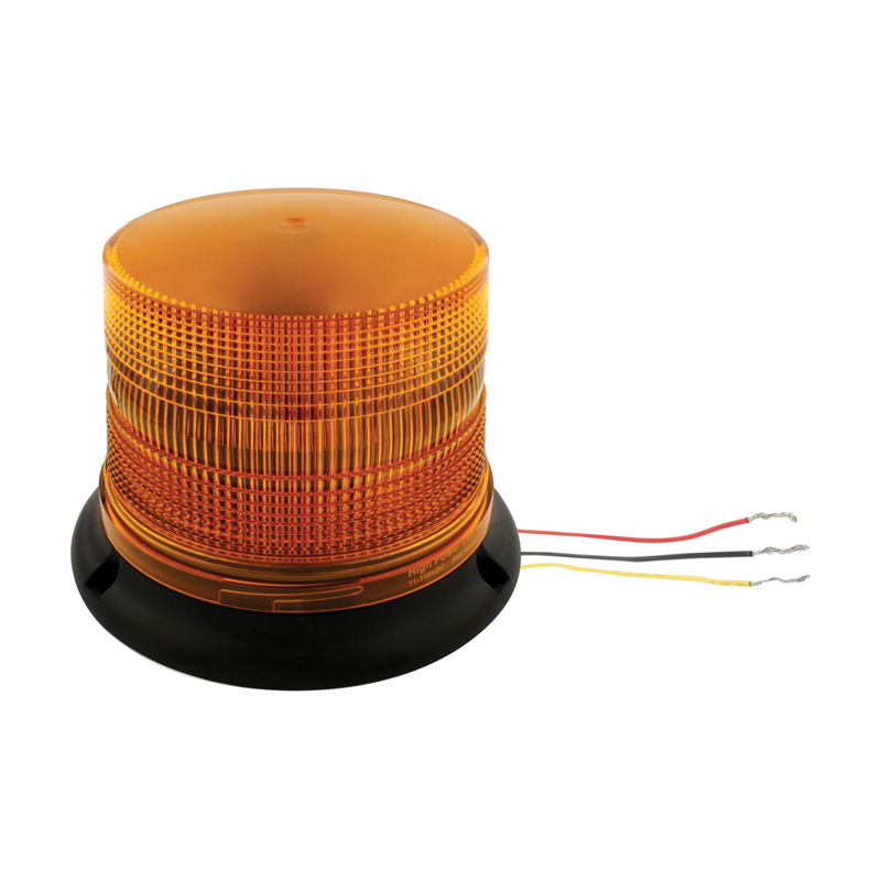 United Pacific 3 High Power LED 5" Round Beacon Light Permanent Mount 36538