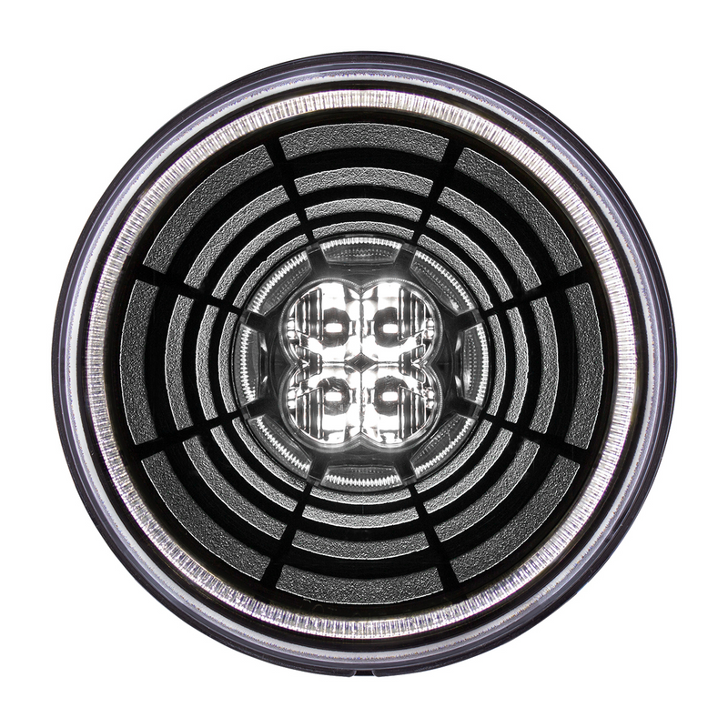 United Pacific 13 LED 4" Round Abyss Light (Back-Up) White LED/Clear Lens 36568