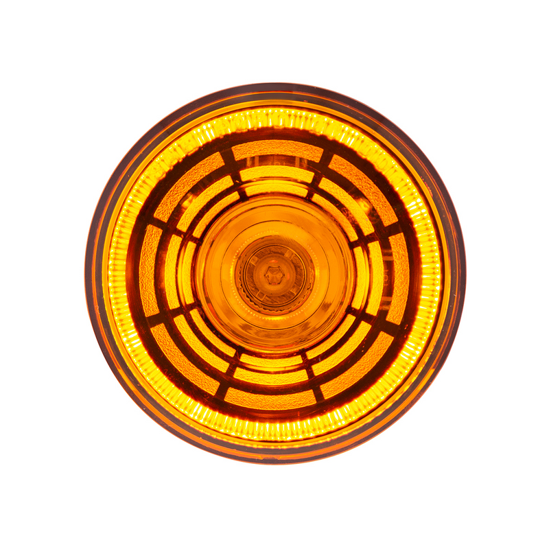 United Pacific 4 LED 2" Round Abyss Light (Clearance/Marker) Amber LED/Amber Lens 36574