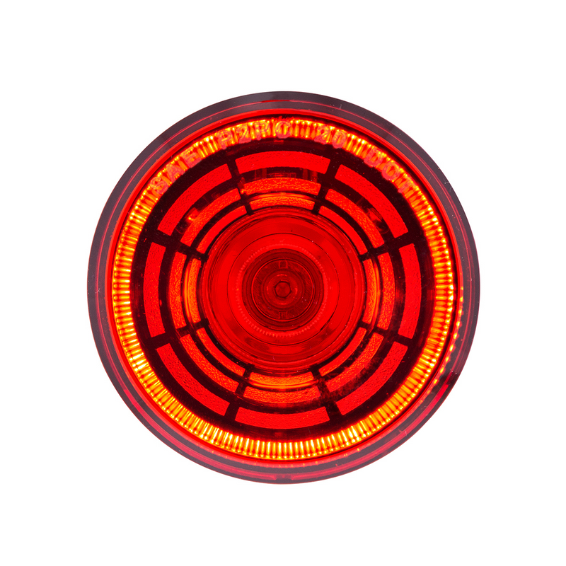 United Pacific 4 LED 2" Round Abyss Light (Clearance/Marker) Red LED/Red Lens 36575