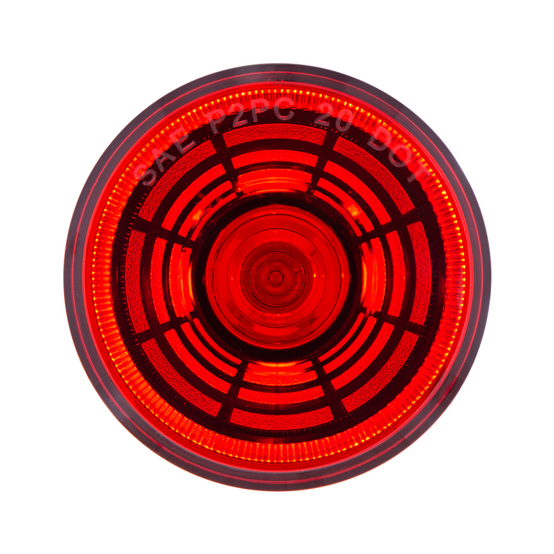 United Pacific 4 LED 2.5" Round Abyss Light (Clearance/Marker) Red LED/Red Lens 36580