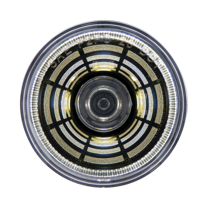United Pacific 4 LED 2.5" Round Abyss Light (Clearance/Marker) White LED/Clear Lens 36583