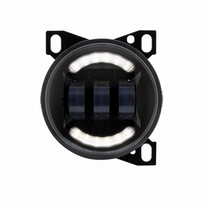 United Pacific 18 LED Fog Light With LED Light Bar For Peterbilt 579 (2012-2021) & Kenworth T660 (2007-2017)-Black 36606