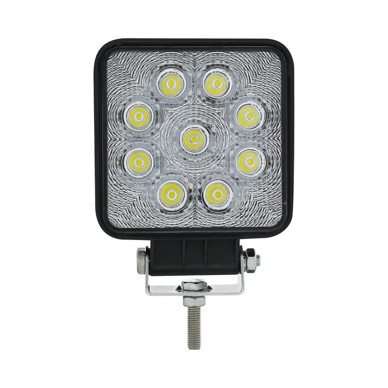 United Pacific 9 High Power LED 4-1/4" Square "Competition Series" Work Light Flood 36618