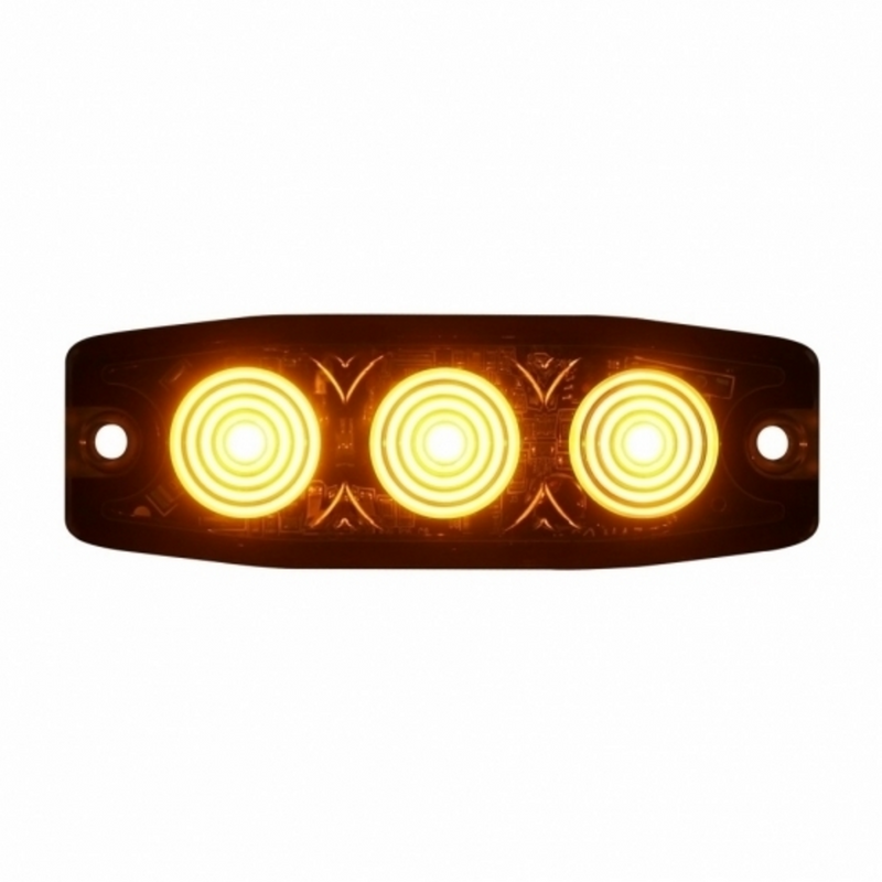 United Pacific 3 High Power LED Super Thin Warning Light Amber LED (Bulk) 36630B