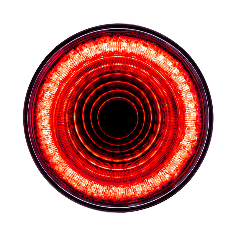 United Pacific 24 LED 4" Round Mirage Light (Stop, Turn & Tail) Red LED/Red Lens (Bulk) 36652B