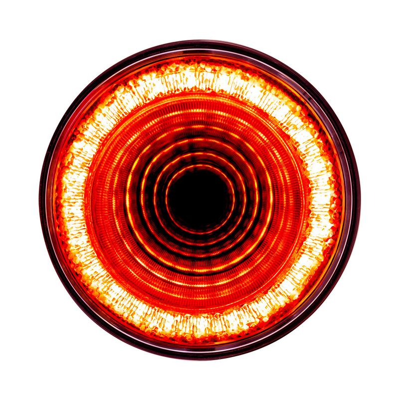 United Pacific 24 LED 4" Round Mirage Light (Stop, Turn & Tail) Red LED/Clear Lens (Bulk) 36654B