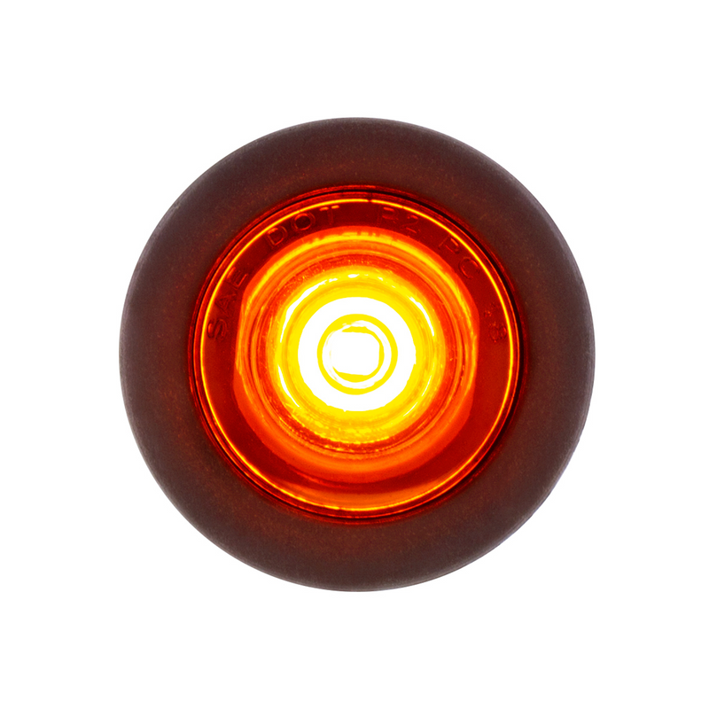 United Pacific 1 LED 3/4" Mini Clearance Light Amber LED With Amber Lens With Rubber Grommet (Bulk) 36743B