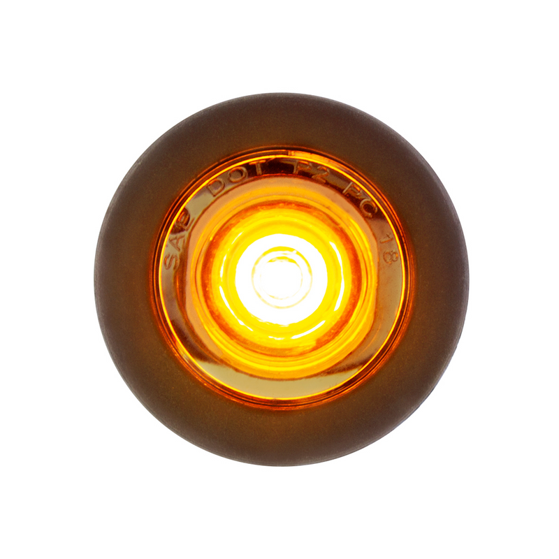 United Pacific 1 LED 3/4" Mini Clearance Light Amber LED With Clear Lens With Rubber Grommet (Bulk) 36745B
