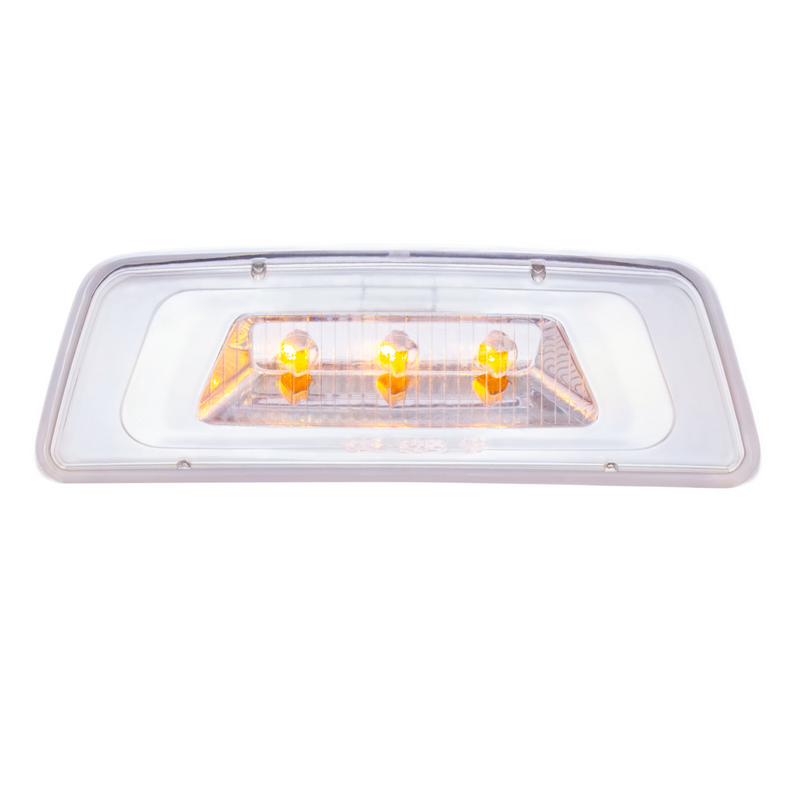United Pacific 3 LED Fender Turn Signal/Parking Light For Kenworth T680/T700/T880 Amber LED/Clear Lens 36748