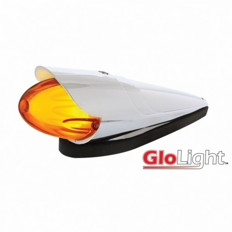 United Pacific 9 LED Dual Function GloLight Watermelon Grakon 1000 Style Cab Light Kit With Visor Amber LED/Amber Lens 36749
