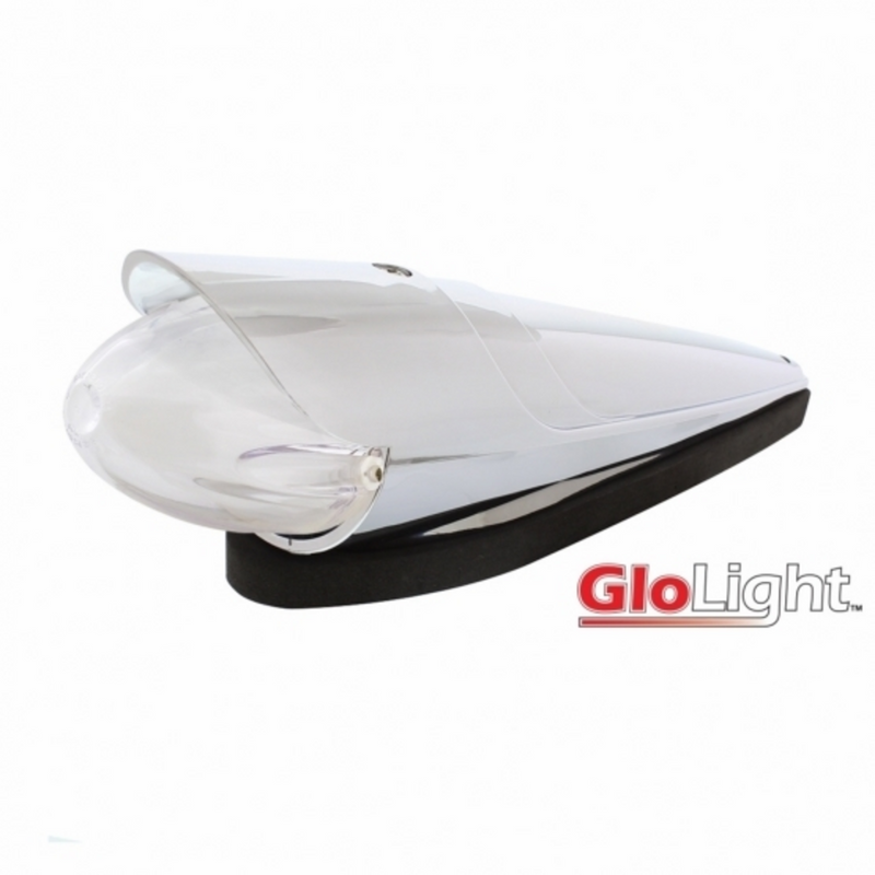 United Pacific 9 LED Dual Function GloLight Watermelon Grakon 1000 Style Cab Light Kit With Visor Amber LED/Clear Lens 36750