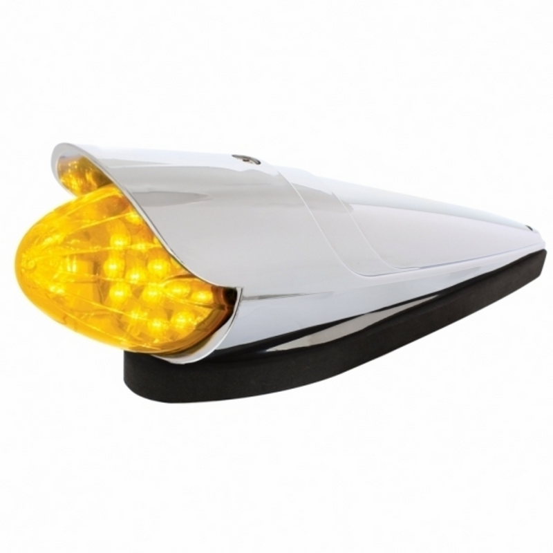 United Pacific 19 LED Reflector Grakon 1000 Cab Light Kit With Visor Amber LED/Amber Lens 36753