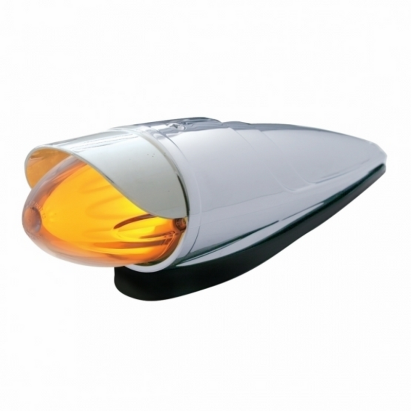 United Pacific 9 LED Dual Function GloLight Watermelon Grakon 1000 Cab Light Kit With Visor Amber LED/Clear Lens 36758