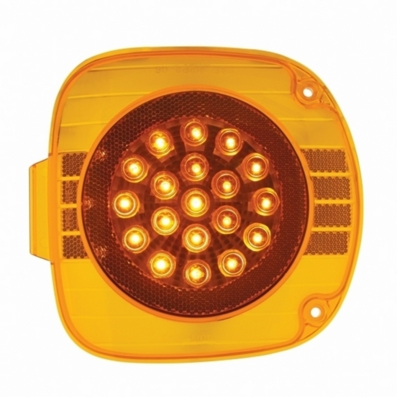 United Pacific 22 LED Turn Signal Light With Reflector For 1996-2010 Freightliner Century Amber LED/Amber Lens 36769