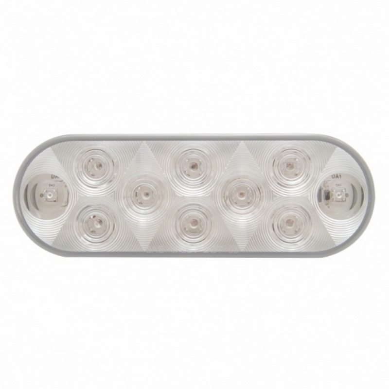 United Pacific 10 LED 6" Oval Utility Light White LED/Clear Lens (Bulk) 36773B
